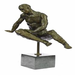 Male with Chess Design Outfit Bronze Statue