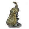 Image 2 : Beautiful Peacock Bird Animal Bronze Sculpture