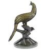 Image 7 : Beautiful Peacock Bird Animal Bronze Sculpture