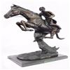Image 9 : Cheyenne Bronze Sculpture on Marble Base Statue