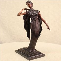 Nude Actress Dancer Bronze Figurine