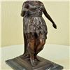 Image 3 : Woman Knight Bronze Statue on Marble Base Sculpture