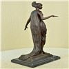 Image 6 : Woman Knight Bronze Statue on Marble Base Sculpture