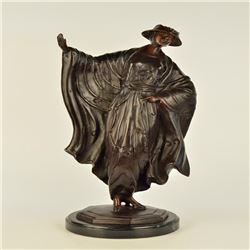 Japanese Belle Bronze Figurine