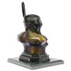Image 8 : Native Indian Chief Bust Bronze Sculpture