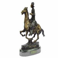 Cowboy on Horse Bronze Statue