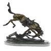 Image 7 : Fallen Man From Horse Bronze Sculpture on Marble Base Statue