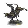 Image 1 : Rodeo Rider Bronze Sculpture on Marble Base Statue