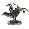 Image 2 : Rodeo Rider Bronze Sculpture on Marble Base Statue
