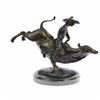 Image 4 : Rodeo Rider Bronze Sculpture on Marble Base Statue