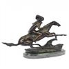 Image 4 : Warrior Bronze Sculpture on Marble Base Statue