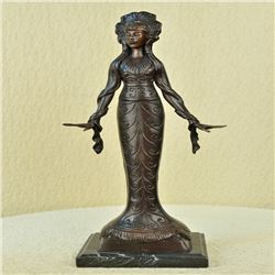 Native American Indian Girl Bronze Statue