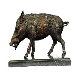 Wild Pig Bronze Sculpture
