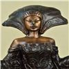 Image 2 : Dancer Girl Model Bronze Sculpture on Marble Base Figurine