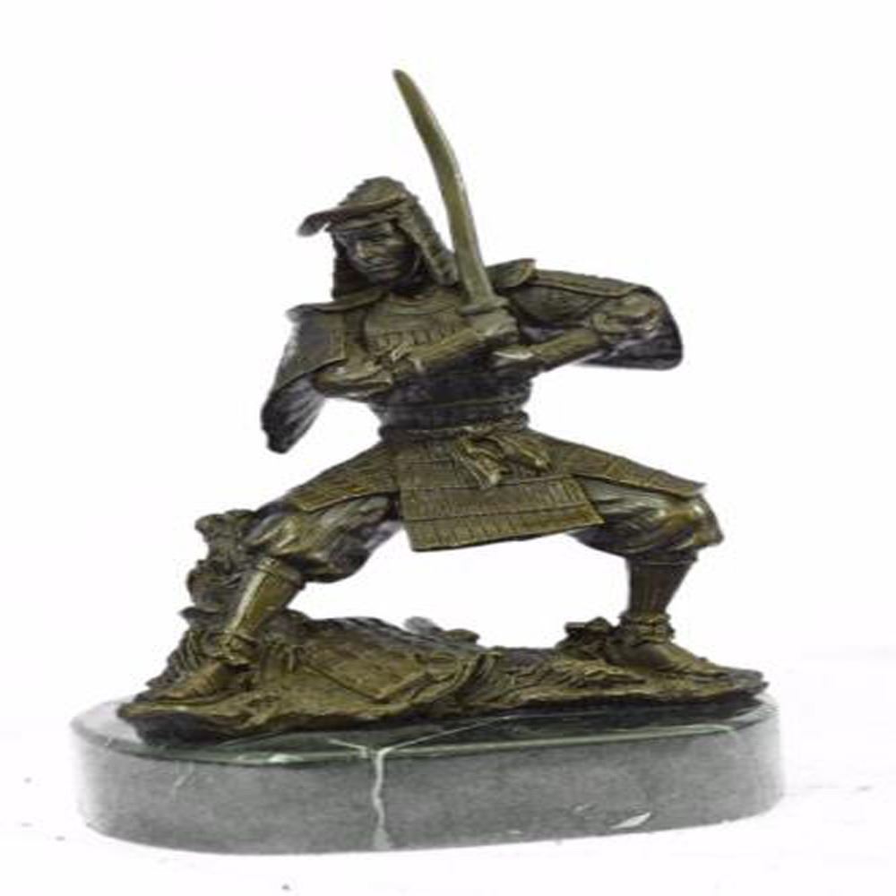 Kamiko Japanese samurai Warrior Bronze Marble Sculpture Statue