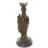 Image 3 : Art Deco Sexy Woman on Marble Base Bronze Sculpture
