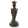 Image 5 : Art Deco Sexy Woman on Marble Base Bronze Sculpture
