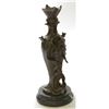 Image 8 : Art Deco Sexy Woman on Marble Base Bronze Sculpture