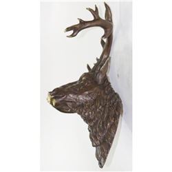 Wall Mount Deer - Buck Bronze Sculpture