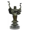 Image 2 : Torch of Victory Tall Woman Bronze Statue
