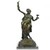 Image 1 : Snake Charmer Bronze Statue on Marble Base Sculpture