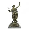 Image 7 : Snake Charmer Bronze Statue on Marble Base Sculpture