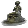 Image 6 : Ernst Nude Woman with Butterfly Bronze Sculpture