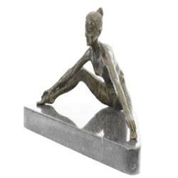 Abstract Female Gymnast Bronze Sculpture