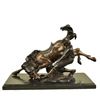 Image 1 : Cowboy Rodeo Horse Bronze Sculpture
