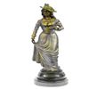 Image 1 : French Gal Bronze Figurine on Marble Base Sculpture