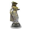 Image 9 : French Gal Bronze Figurine on Marble Base Sculpture