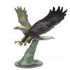 Image 1 : American Eagle Swoops to Prey Bronze Marble Sculpture