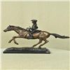 Image 1 : Soldier on Horse Bronze Statue on Marble Base Sculpture