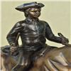 Image 2 : Soldier on Horse Bronze Statue on Marble Base Sculpture