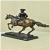 Image 8 : Soldier on Horse Bronze Statue on Marble Base Sculpture