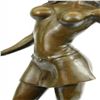 Image 6 : Comic Cat Woman Bronze Sculpture on Marble Base Figurine