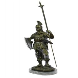 Roman Warrior with Armor Bronze Sculpture