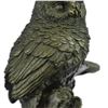 Image 4 : Bronze Bird Owl Sculpture on Marble Base Statue