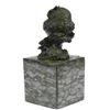 Image 6 : Bronze Bird Owl Sculpture on Marble Base Statue