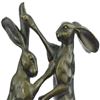Image 2 : Two Hares Boxing Bronze Sculpture