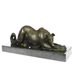 Loving Greyhound Dog Bronze Sculpture