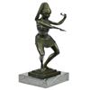 Image 5 : Egyptian Dancer Bronze Sculpture on Marble Base Statue