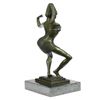 Image 8 : Egyptian Dancer Bronze Sculpture on Marble Base Statue