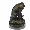 Image 6 : Lion With Cub Bronze Statue on Marble Base
