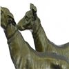 Image 4 : Greyhounds Racing Dog Bronze on Marble Base Sculpture