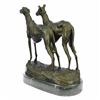 Image 7 : Greyhounds Racing Dog Bronze on Marble Base Sculpture