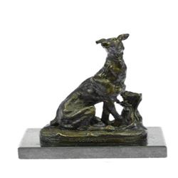 Greyhound Dog Bronze Sculpture
