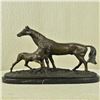 Image 1 : Bronze Horse Sculpture on Marble Base Statue