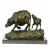 Image 1 : Bull With Calf Bronze Sculpture