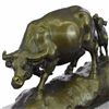 Image 2 : Bull With Calf Bronze Sculpture